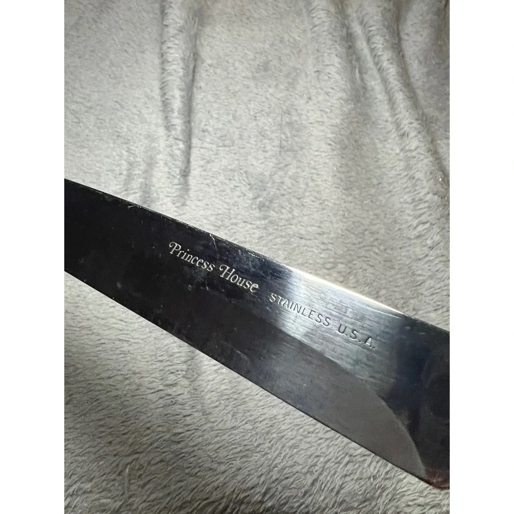 Princess House Fantasia Stainless Carving   Knife Floral Scroll Flatware USA